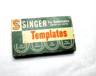 Singer Templates For Buttonholders 160506 and 160743