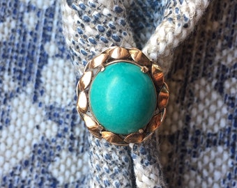 Vintage Turquoise and Gold Ring
