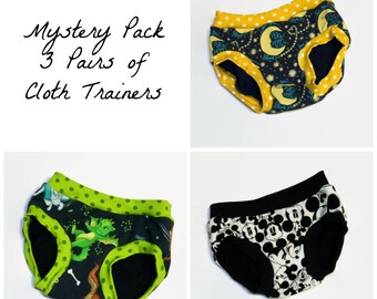 Mystery Pack of Childrens Cloth Training Pants - 3 Pairs Custom Made to Order