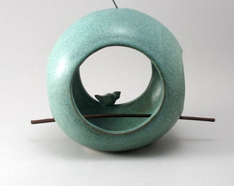 Ceramic Bird Feeder, Pottery Bird Feeder, Bird Pottery