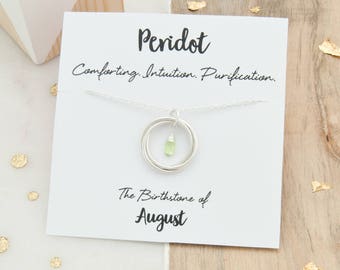 Peridot Birthstone Necklace, August Birthstone Necklace, Birthday Gift For Woman, Peridot Birthstone Jewellery, August Birthday Jewelry