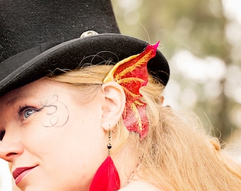 Custom Fairy Ear Wings- 'Fearless Flight' jewellery ear cuffs, elf ears or dragon fin party or festival costume