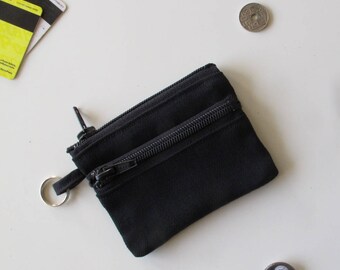 Slim wallet in black jeans/black jeans wallet