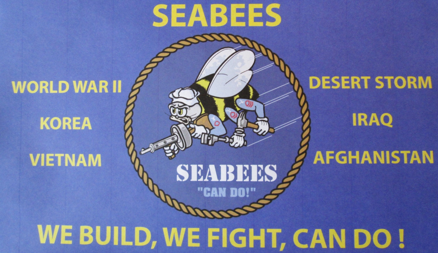 Navy Seabees We Build We Fight Can Do 3 X 4758