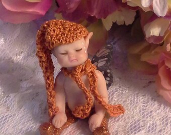 Baby Fairy Miniature Fairy, Clay Fairy, Sleeping Fairy, Fairy Art,Fairy Art, Tiny Fairy, Fairies, Fairy Doll, Fairy Sculpture, Pixie