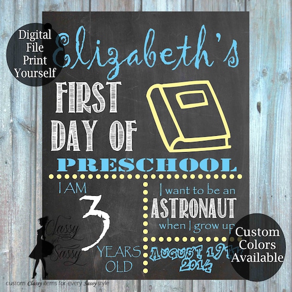 First Day Of School Chalkboard Sign 171
