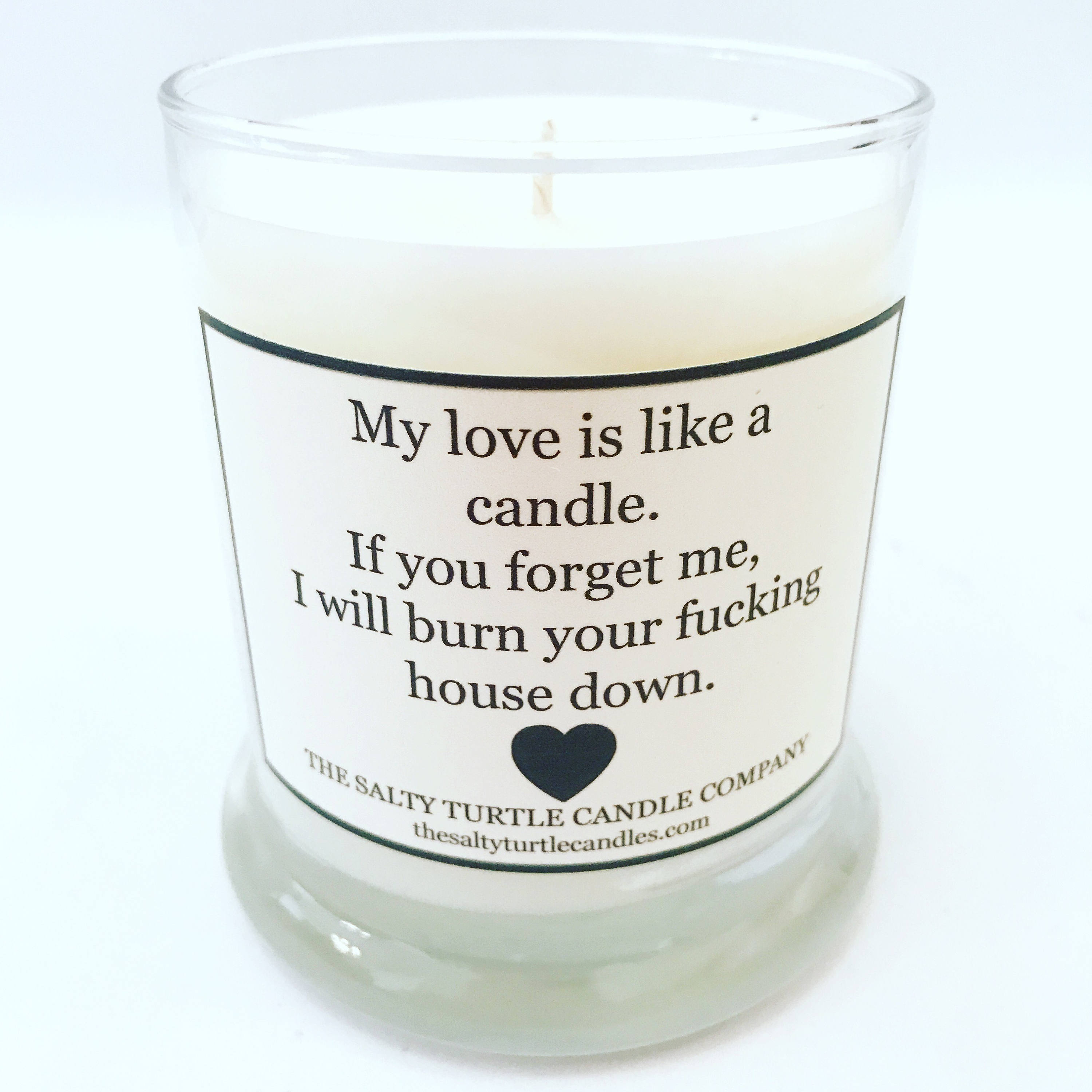 burning love handcrafted soy candle funny candle gag gift