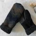 Toasty Mittens sewn with Upcycled Wool and Polar Fleece Linings- Size Large