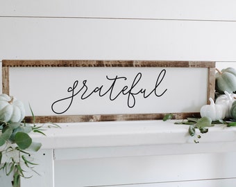 Grateful sign | Etsy