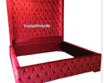 Extra Tall Bed Wingback Bed Tufted Bed Luxurious Bed King Size