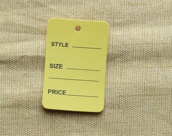 Yellow Merchandise Tags