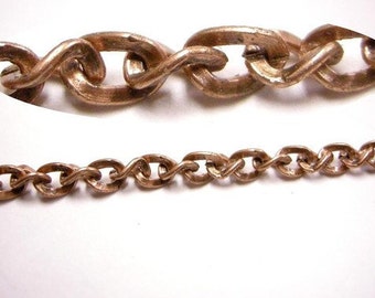 5 feet antique copper 5x3.5mm side twisted chain-3857