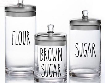 Rae Dunn Inspired, Pantry Decals, Organization Vinyl, Canister Labels