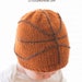 Baby Basketball Hat KNITTING PATTERN - Sports knit hat pattern for babies, infants - sizes 0-3 m, 6 m, 12 months, 2T+, Basketball hat