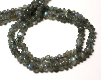 Stone - Labradorite Rondelles 4-5mm - 8741140012141 abacus beads 20pc-