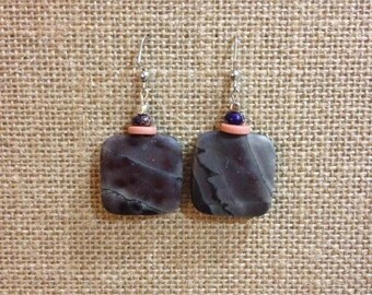 Handmade Deep Purple Earrings