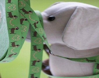 Dogs stripe green farbenmix Ribbon