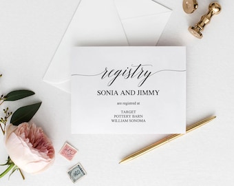 bridal registry template