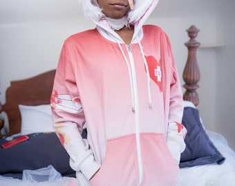 Guro Kawa Hooded it jacket, Yami Kawaii Painfully Hurt Bunny Sweater, Yami Kawaii Hoodie, ver. Bloody