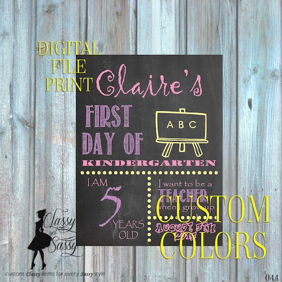 First Day Of School Chalkboard Sign 044