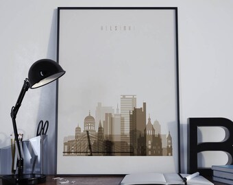Helsinki Art Helsinki Print Helsinki Poster Helsinki Photo Helsinki Wall Art Helsinki Wall Decor Helsinki Watercolor Helsinki Skyline