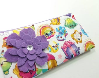 Cash Budget Wallet, Coupon Holder with Zipper & Dividers -Shopkins- for use with the Dave Ramsey System