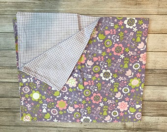 Purple Flower Cuddle Blanket