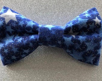 Blue Stars Pet Bow Tie