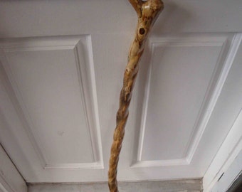 Hand Carved Cane Walking Stick Staff