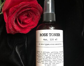 Rose water toner, rose toner, aromatherapy spray, facial toner, uplifting mist,