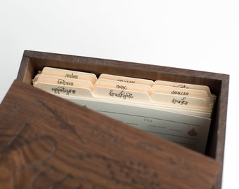 Recipe Card Dividers - hand lettered 4" x 6" dividers for recipe cards - recipe dividers - recipe index dividers