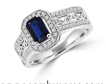 Estella Sapphire & Diamond Ring