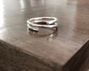 Sterling silver boho ring, silver wrap ring, silver stacking ring, sterling silver thumb ring, ring, silver rings, gypsy boho ring