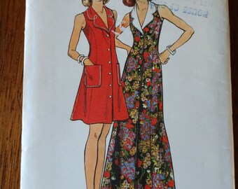 Butterick Pattern #3635 Semi-fitted, A-Line Dress - Two Lengths - Size 14