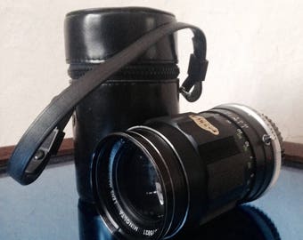 Minolta MC Tele Rokkor QD F 3.5/135 mm Lens with Leather Case