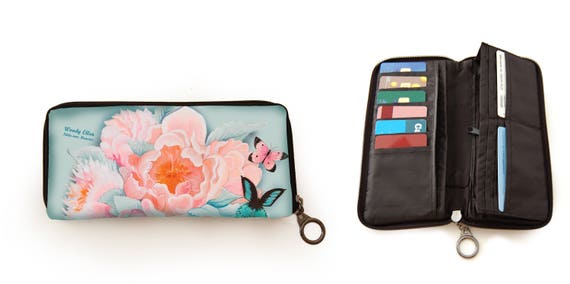 Retro wallet, vintage wallet, Idda, gift for her, gift mom, Woody Ellen bag, valentine gift, christmas gift ideas, floral print wallet,money