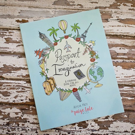 Travel Theme Adult Coloring Book Passport to Imagination Travel Theme Adult Coloring Book Passport to Imagination