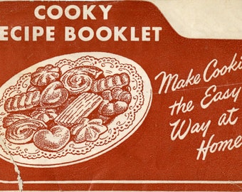 Mirro Cooky/Cookie and Pastry Instruction Booklet with Recipes