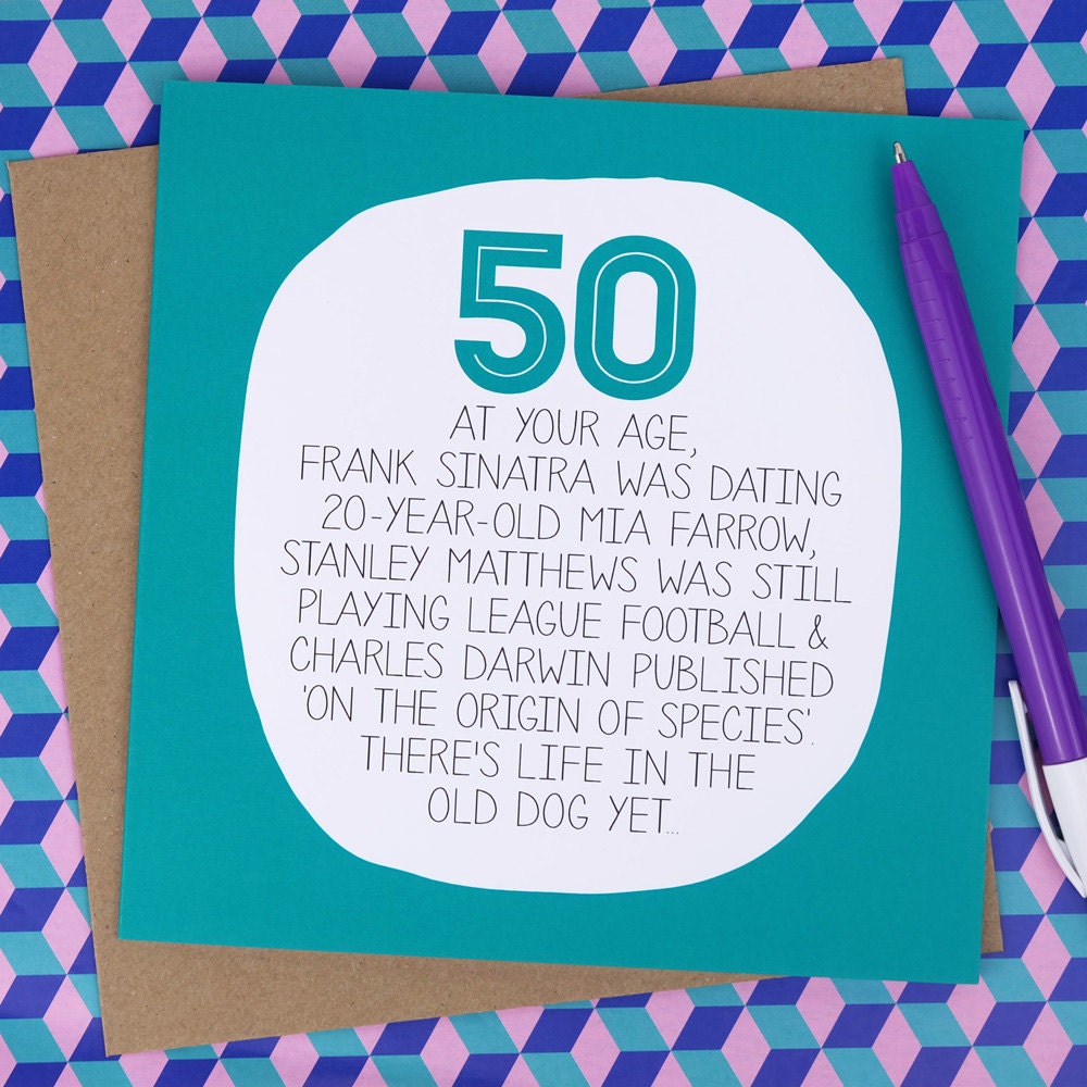 50. Geburtstagskarte auf Ihr Alter lustige 50. Geburtstag