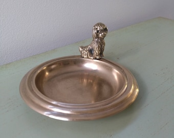 Tidy little dog poodle in EPNS silver plated