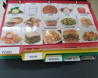 Real Photo Picture Images Pecs Card for children diagnosed w/ autism, Aspergers, Aprexia, Hyperlexia, ADHD, & ASD to communicate w/ language