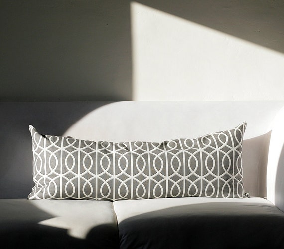 Lumbar Pillow cover - dwell throw pillow - Grey dwell studio print cushion - summer home decor - 0203