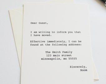 address change announcement cards
