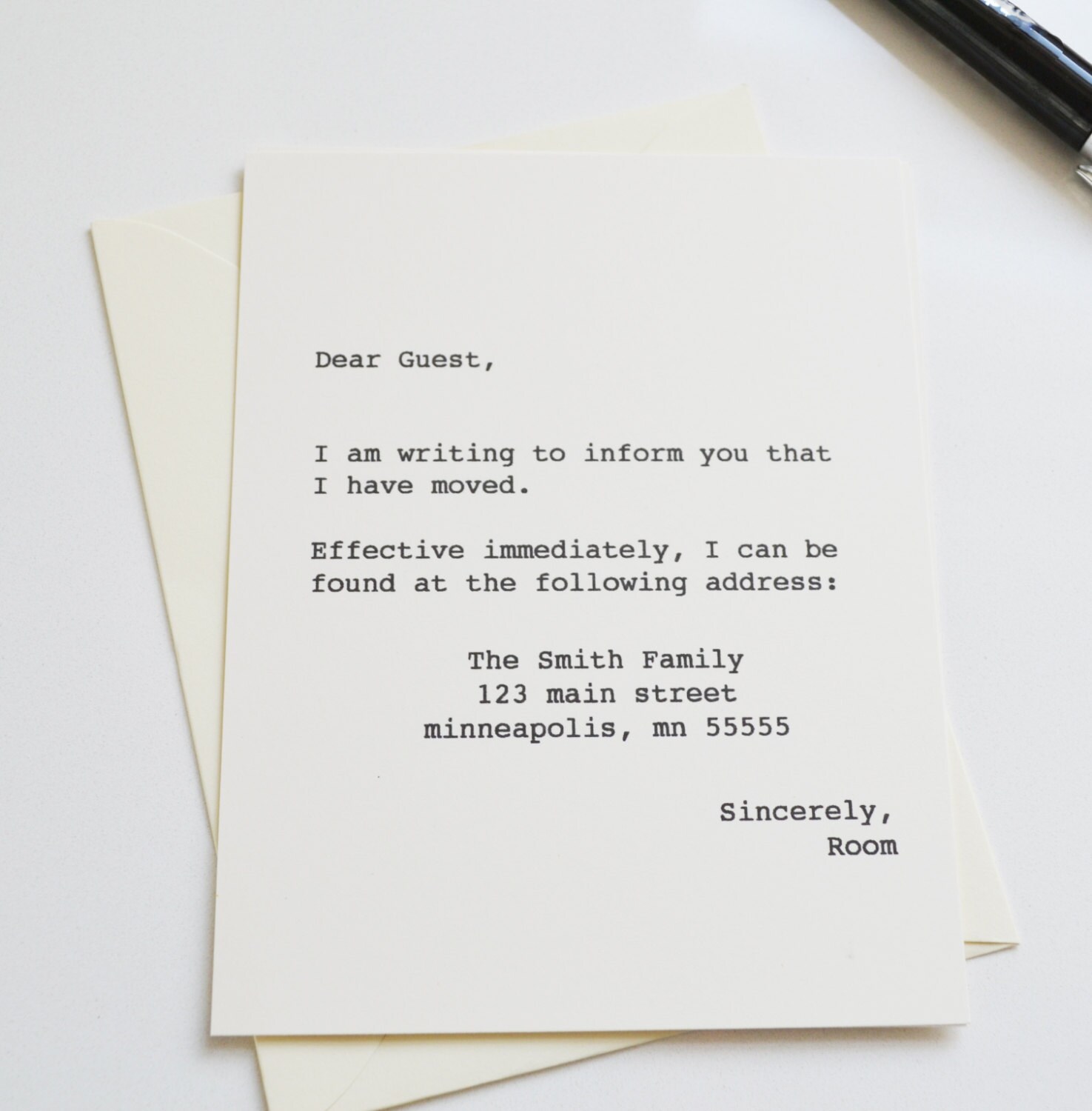 address change announcement cards
