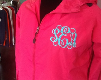 Monogrammed rain jacket, monogrammed rain coat