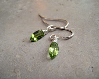 Peridot earrings, August birthstone earrings, Leo earings, sterling silver Peridot earrings, gold peridot earrings, gemstone earrings