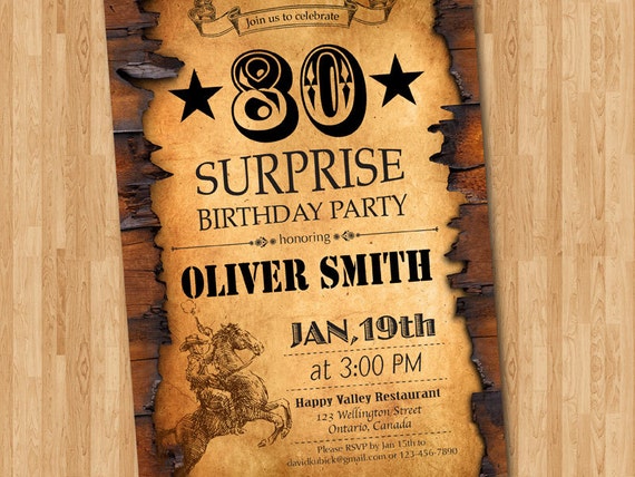 invitations for 80th birthday party