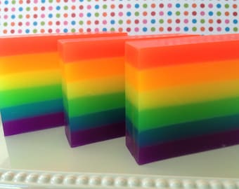 Rainbow Soap - Handcrafted Glycerin Soap - Soap for Kids - Rainbow Gift - Handmade Soap - Gift Soap