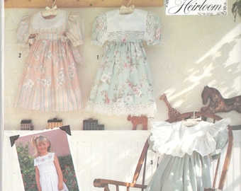 1990s Simplicity 7193 Childs Oliver Goodin Heirloom Dress Pattern Girls Toddlers Dress Pattern Size 3 4 5 6 7 8 Breast 22 - 27 UNCUT