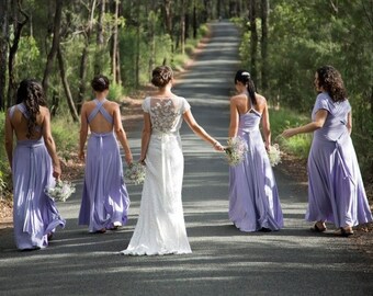 LAVENDER Bridesmaid Dress, Long Short Convertible Dress, Party Dress, Infinity Wrap Dress, Prom Dress, Evening Dress, Summer Dress